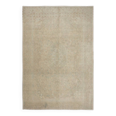 Tapis turc vintage unique en son genre. Tapis beige fait main de grande taille pour une décoration rustique, campagnarde et de ferme.