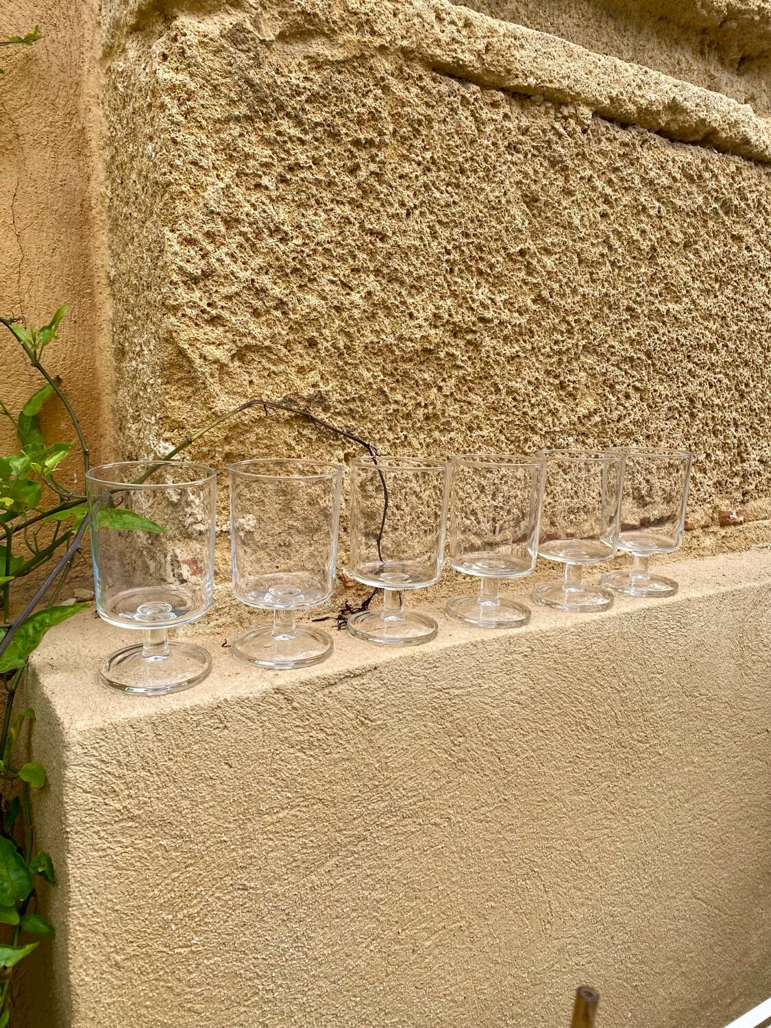 Luminarc stemmed glasses