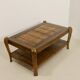 Vintage coffee table in wood and bamboo year 70