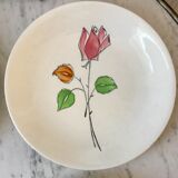 Dessert service flowers Made in France 50s
