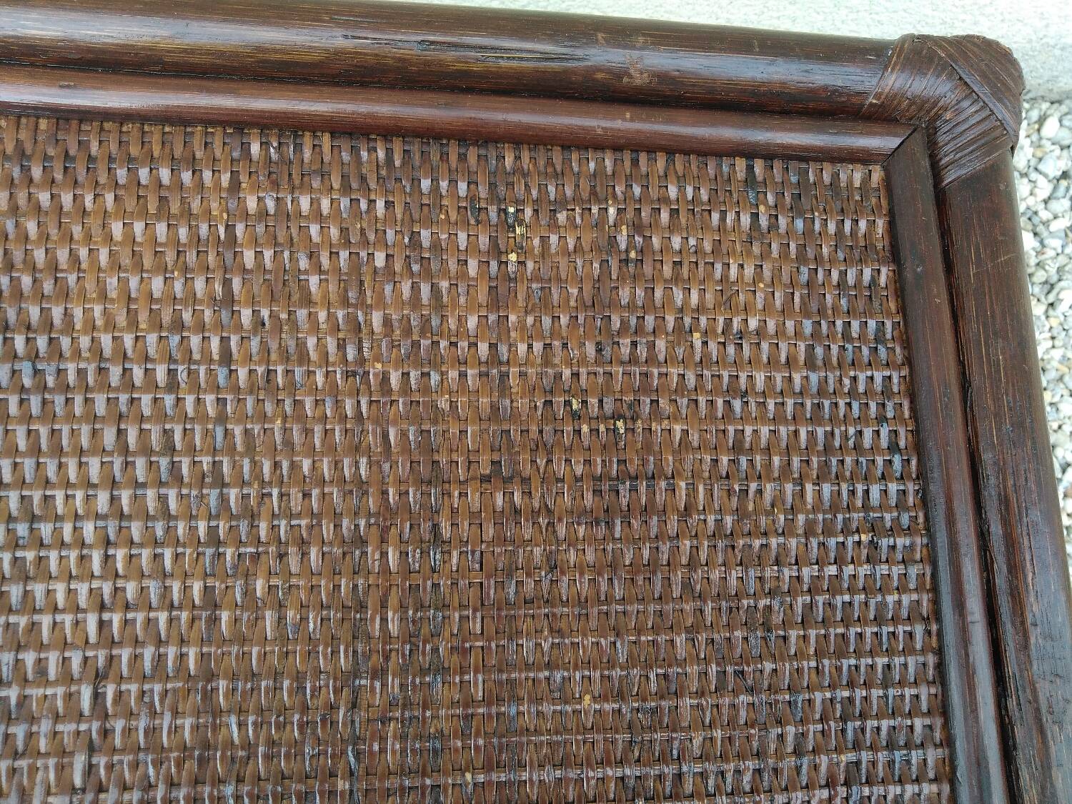 Vintage rattan storage unit