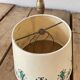 Brass lamp, 2 M new fabric cable, painted lampshade