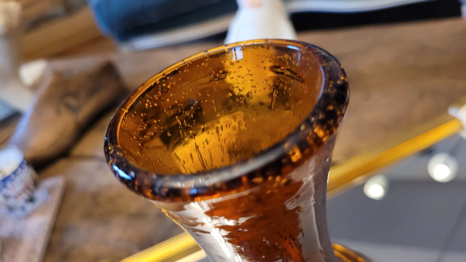 Bubbled glass vase