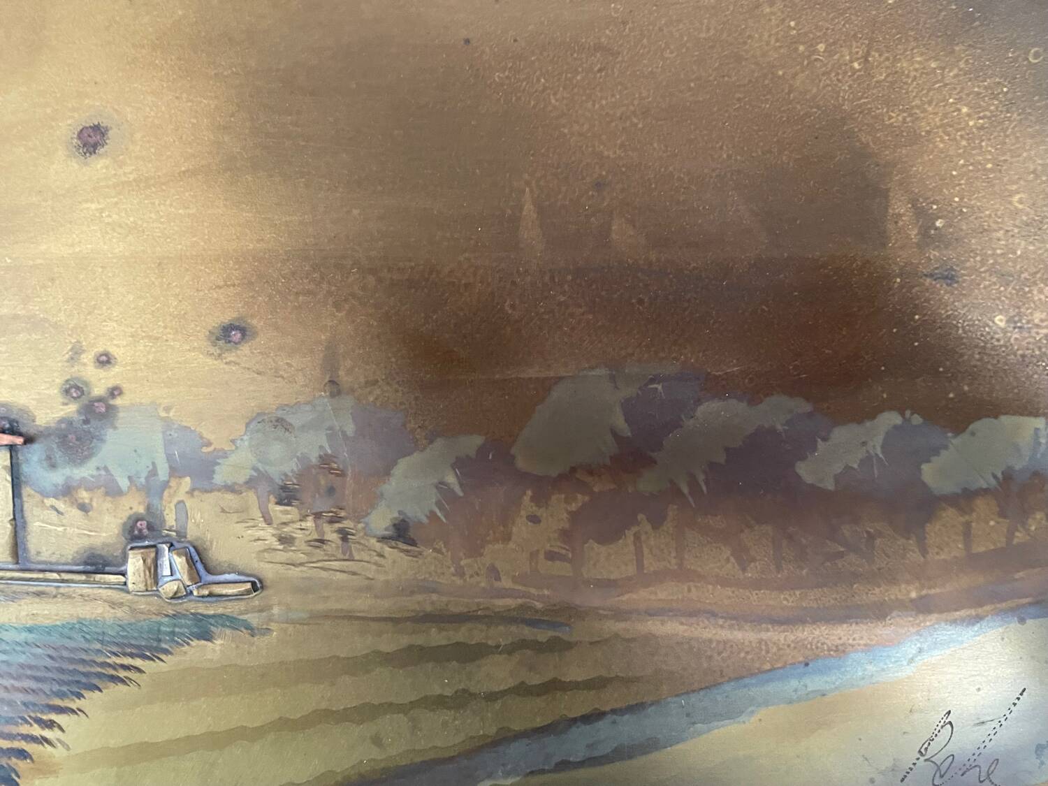 Tableau sur métal Port Grimaud