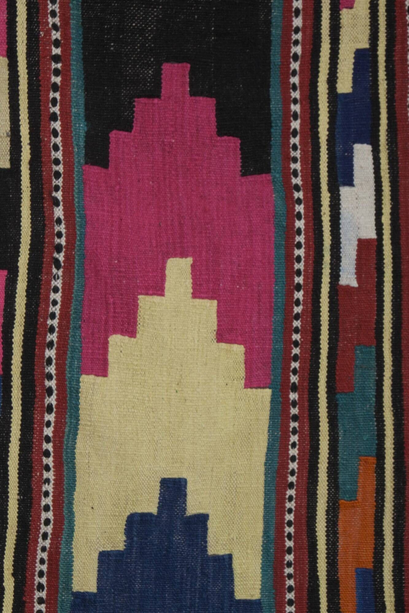 Vintage Turkish kilim, handwoven, 155x364 cm.