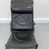 Fauteuil sinus en cuir noir de westnofa, 1970s