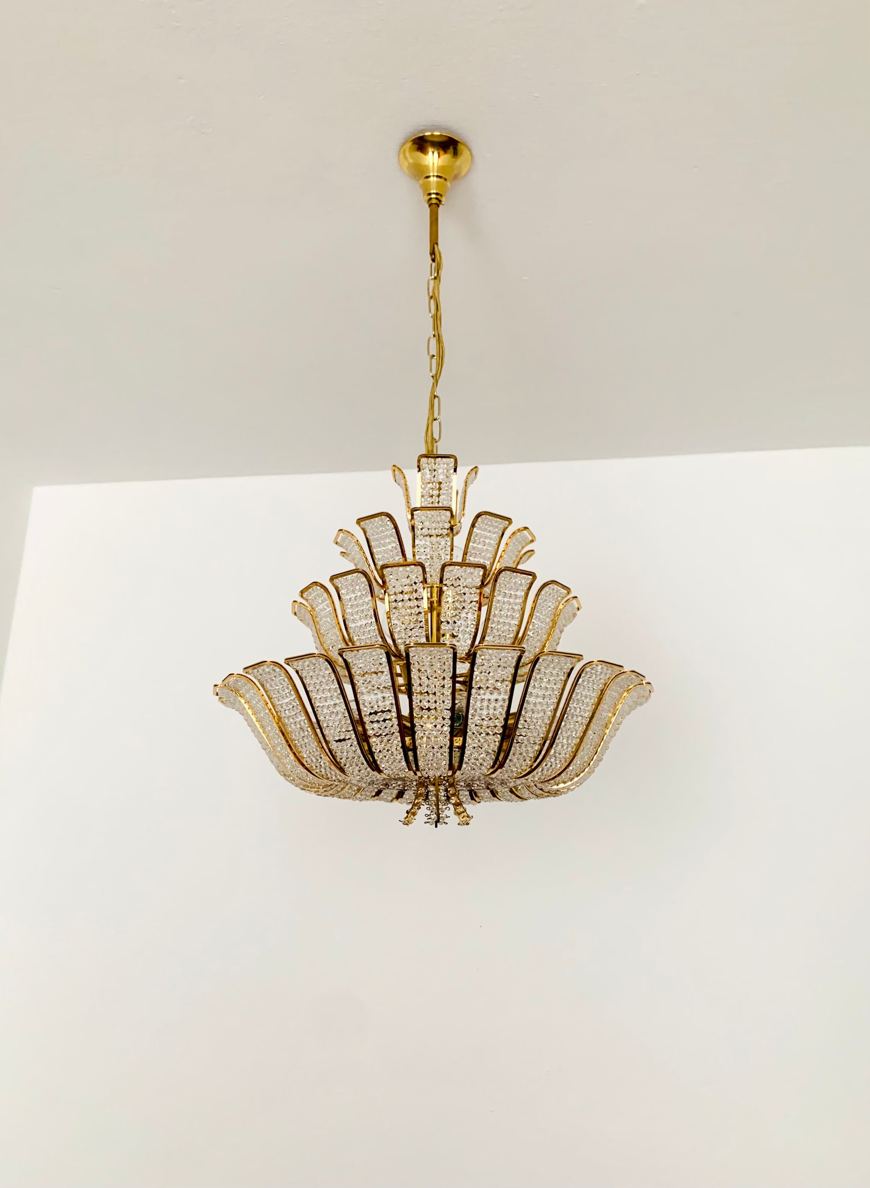 Crystal Glass Chandelier by Palwa