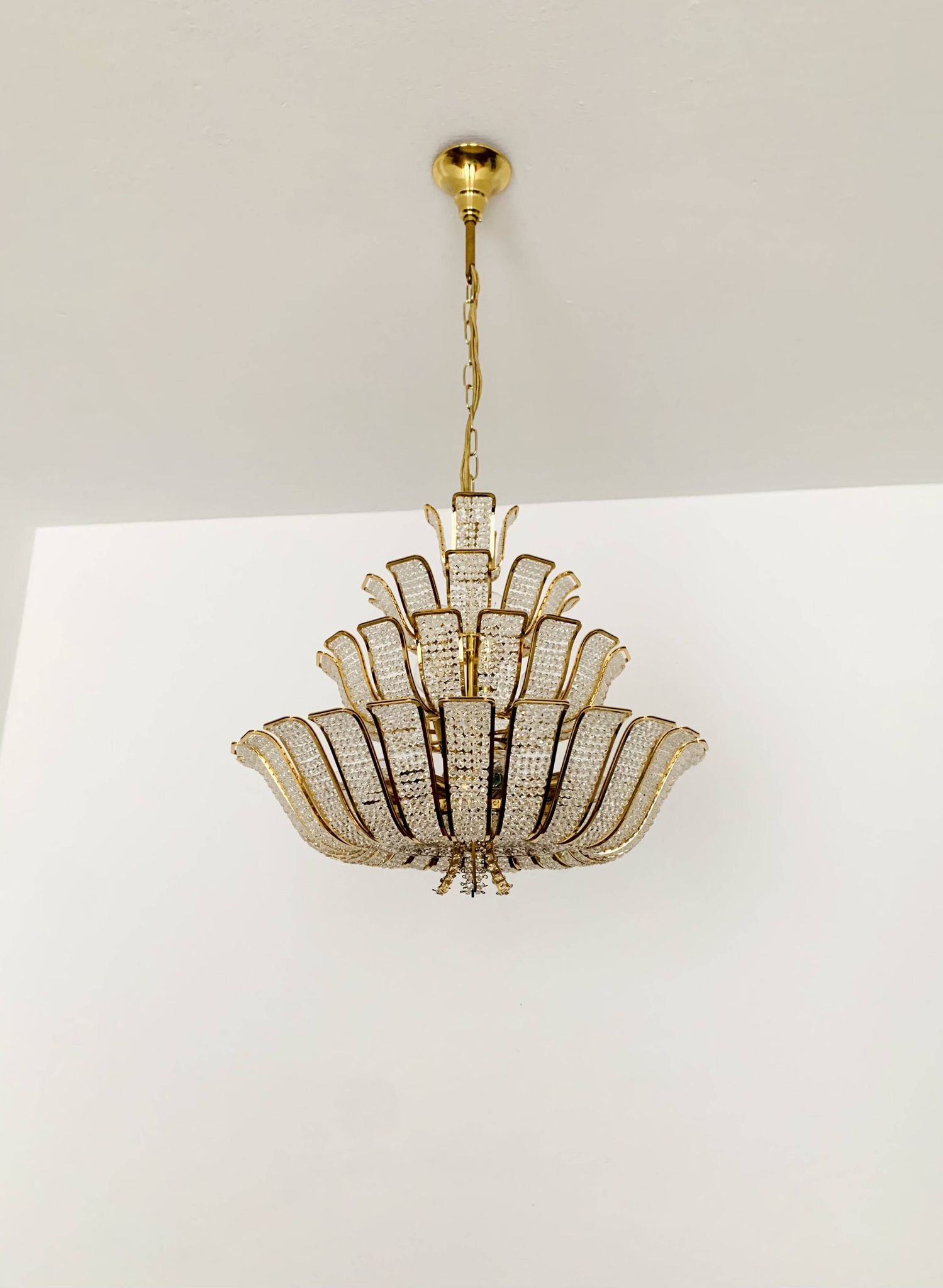 Crystal Glass Chandelier by Palwa