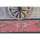 Vintage Turkish Oushak Handmade Wool Cotton Pink Runner Rug 90x303