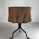Table d'appoint ondulée en trompe-l'oeil en osier et rotin, 1960