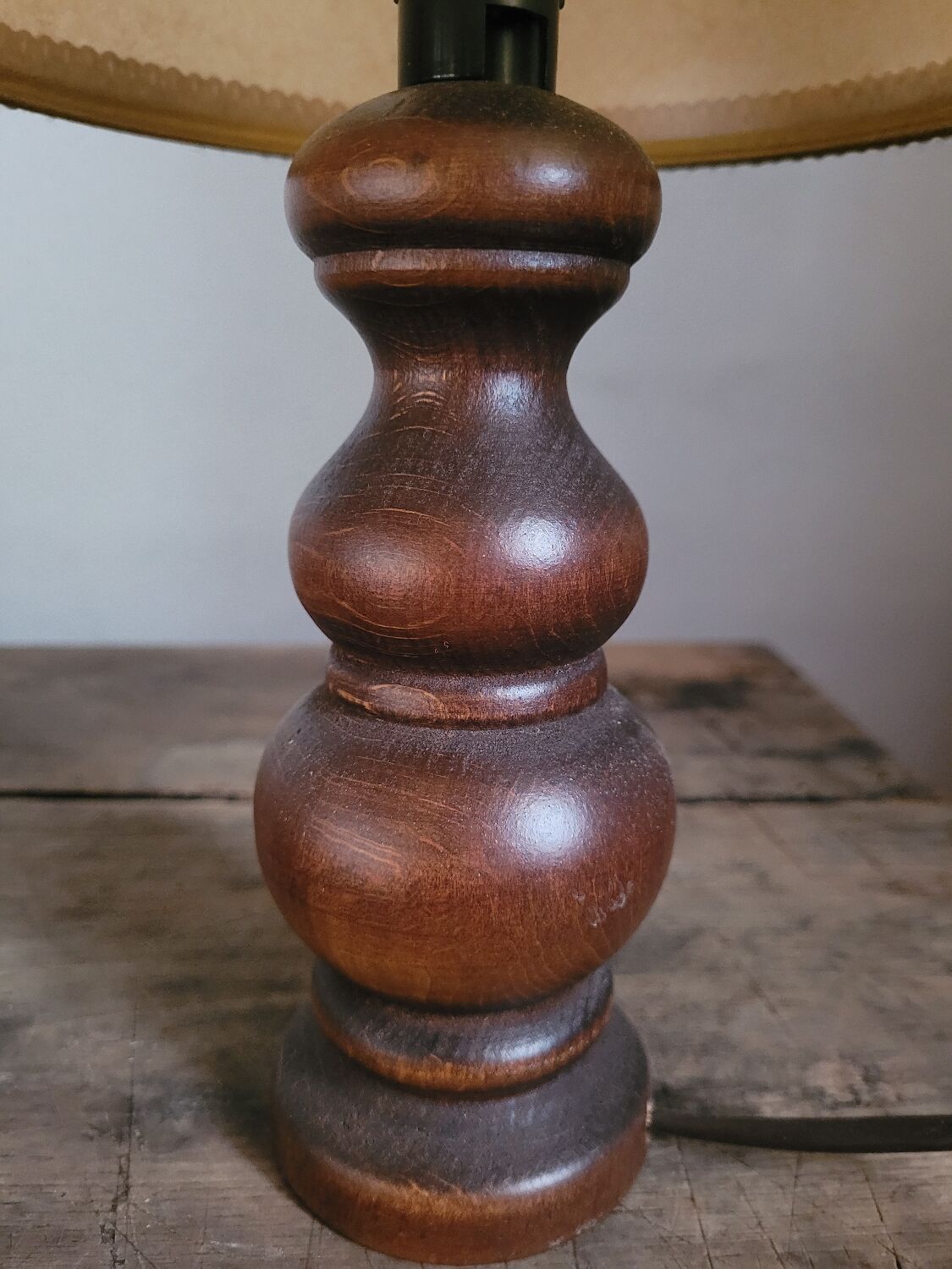 Wooden bedside lamps