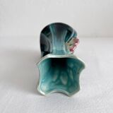 Vase soliflore en barbotine art nouveau fin XIXe