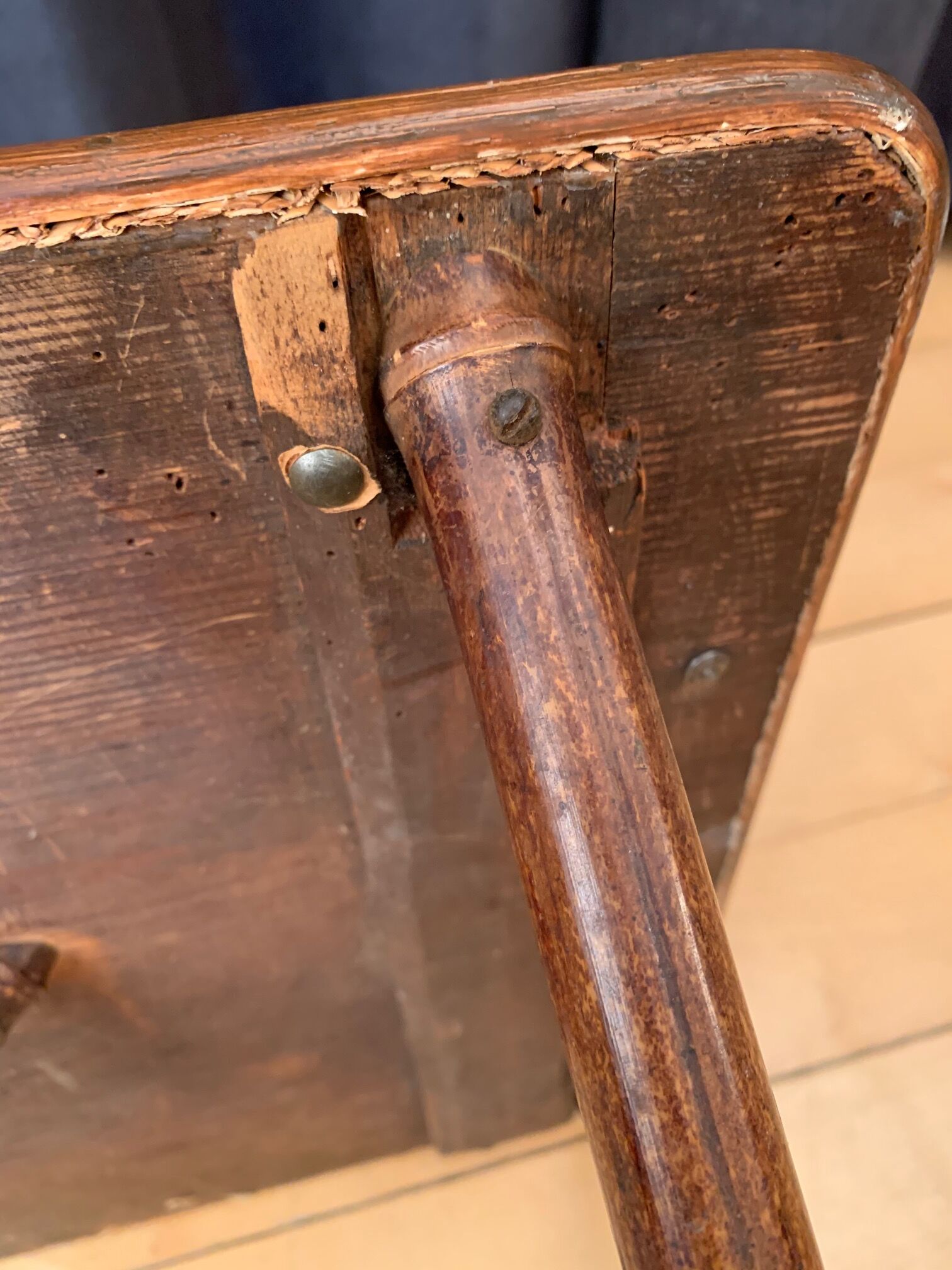 Table basse en bambou Angleterre 1920