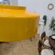 Vintage yellow suspension