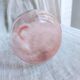 Vase soliflore rose en verre souflé