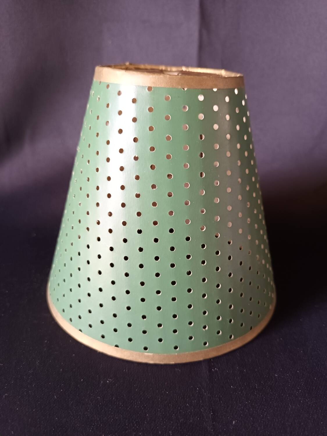 Perforated clip-on lampshade