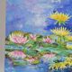 Oil on canvas water lilies