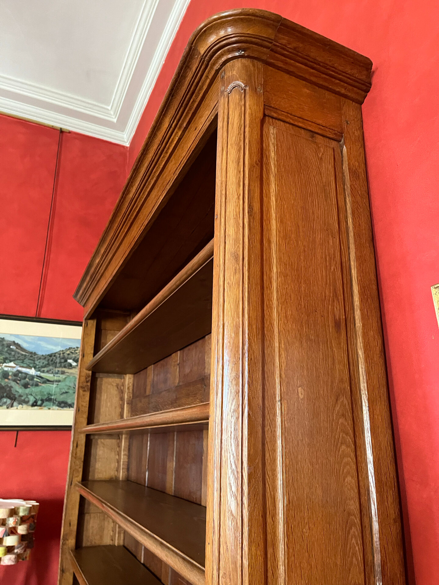 Pair of large oak bookshelves in louis-philippe style