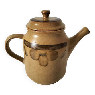 Stoneware coffee/tea pot from Sarreguemines, Lorraine, 70s.