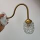 Vintage moulded glass tulip swan neck wall light