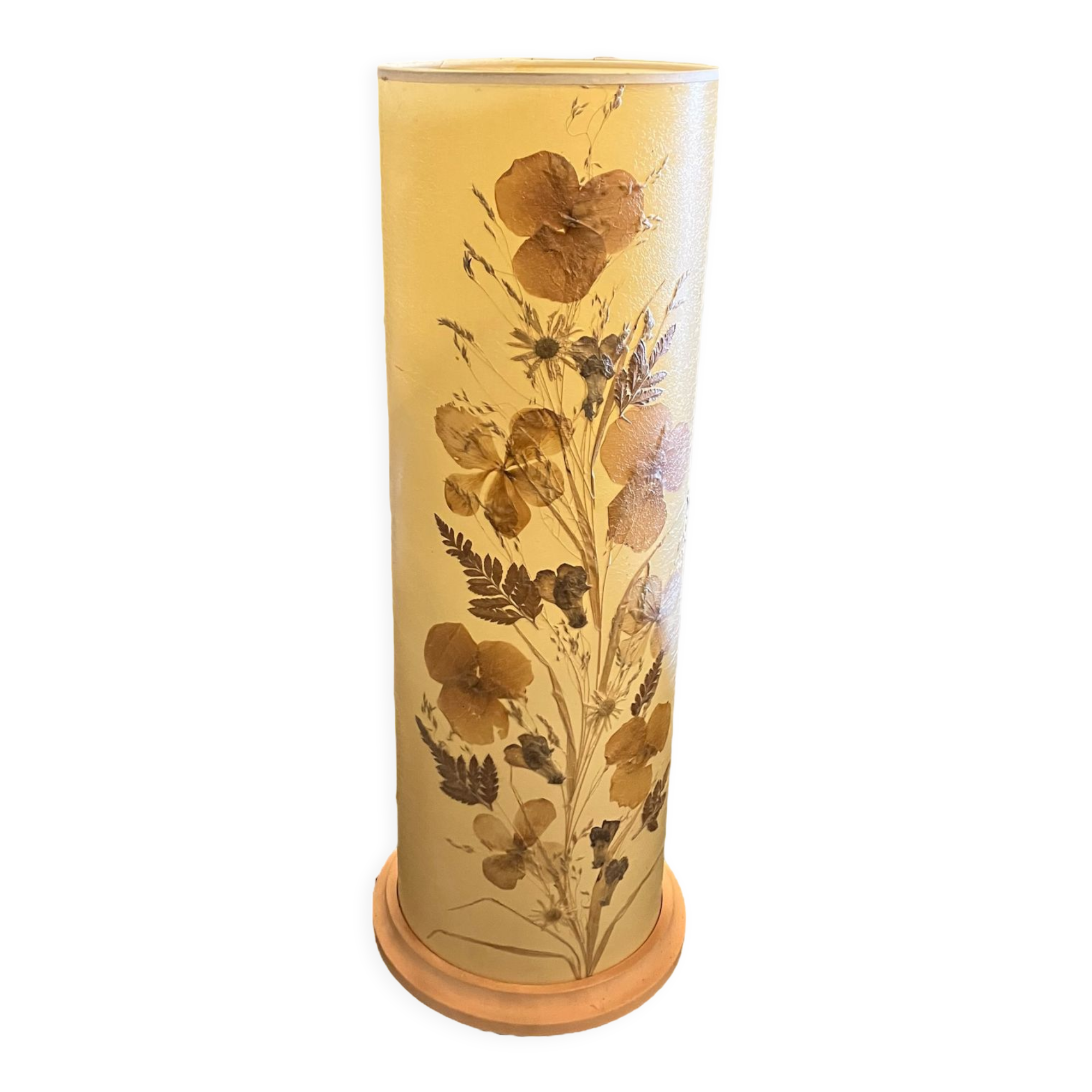 Lamp roller dried flowers 1960s