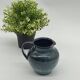 Blue/black ceramic pitcher, Vallauris, signed, vintage