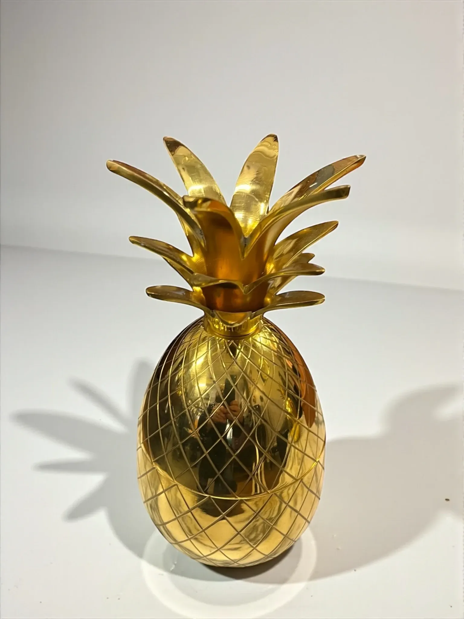 Pineapple brass ice bucket New Old Stock
