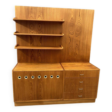 Mid-century wall shelf system by Český nábytek, 1960, Czechoslovakia