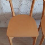 Lot de 2 chaises bistrot en bois clair