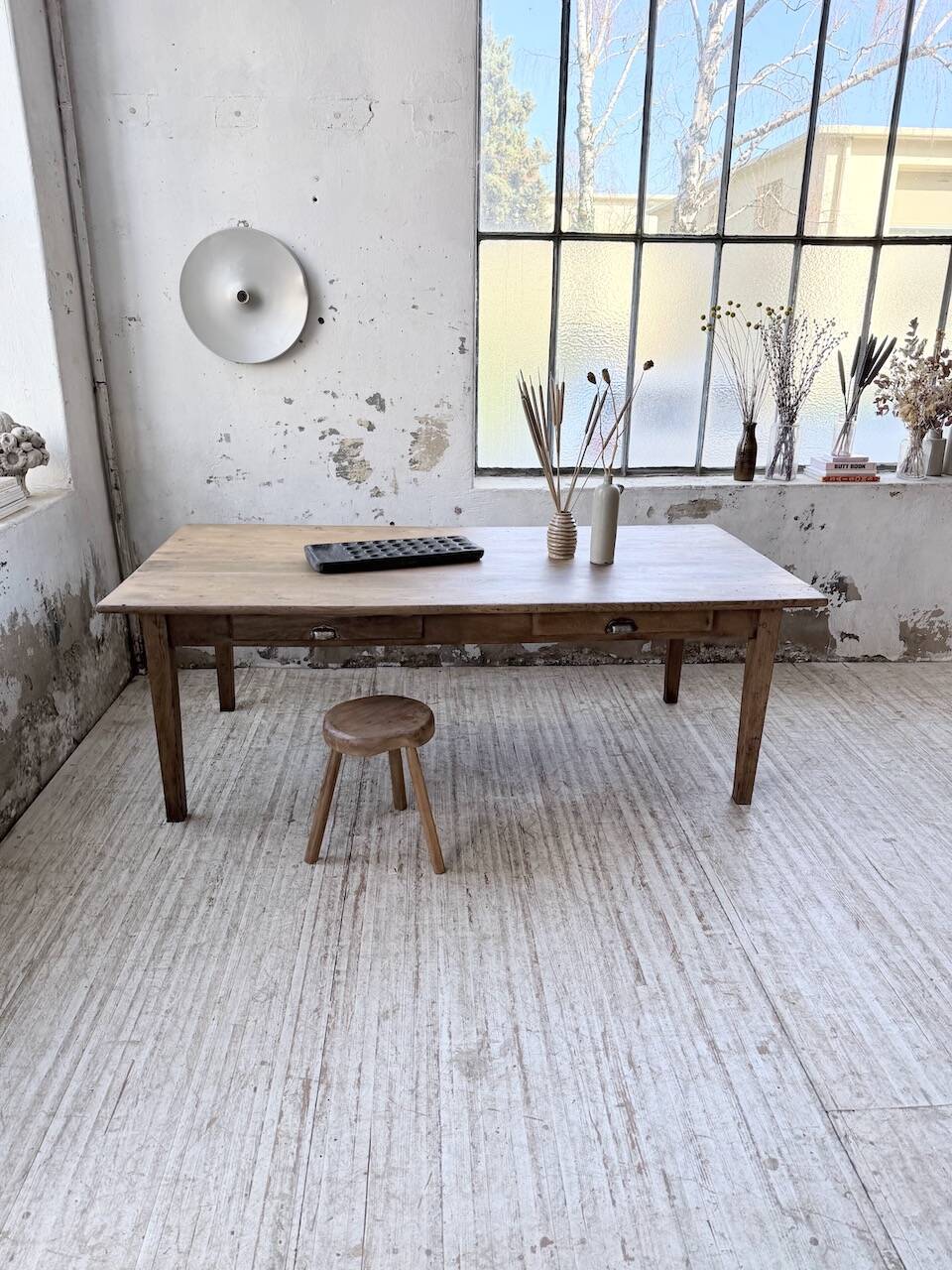 Oak farmhouse table 1950 212cm