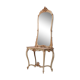 Ensemble console et son miroir en bois laqué style Louis XV