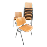 Set of 12 G. Piretti chairs for Castelli.