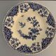 9 assiettes creuses en faïence bleue et blanche de Gien, 1960