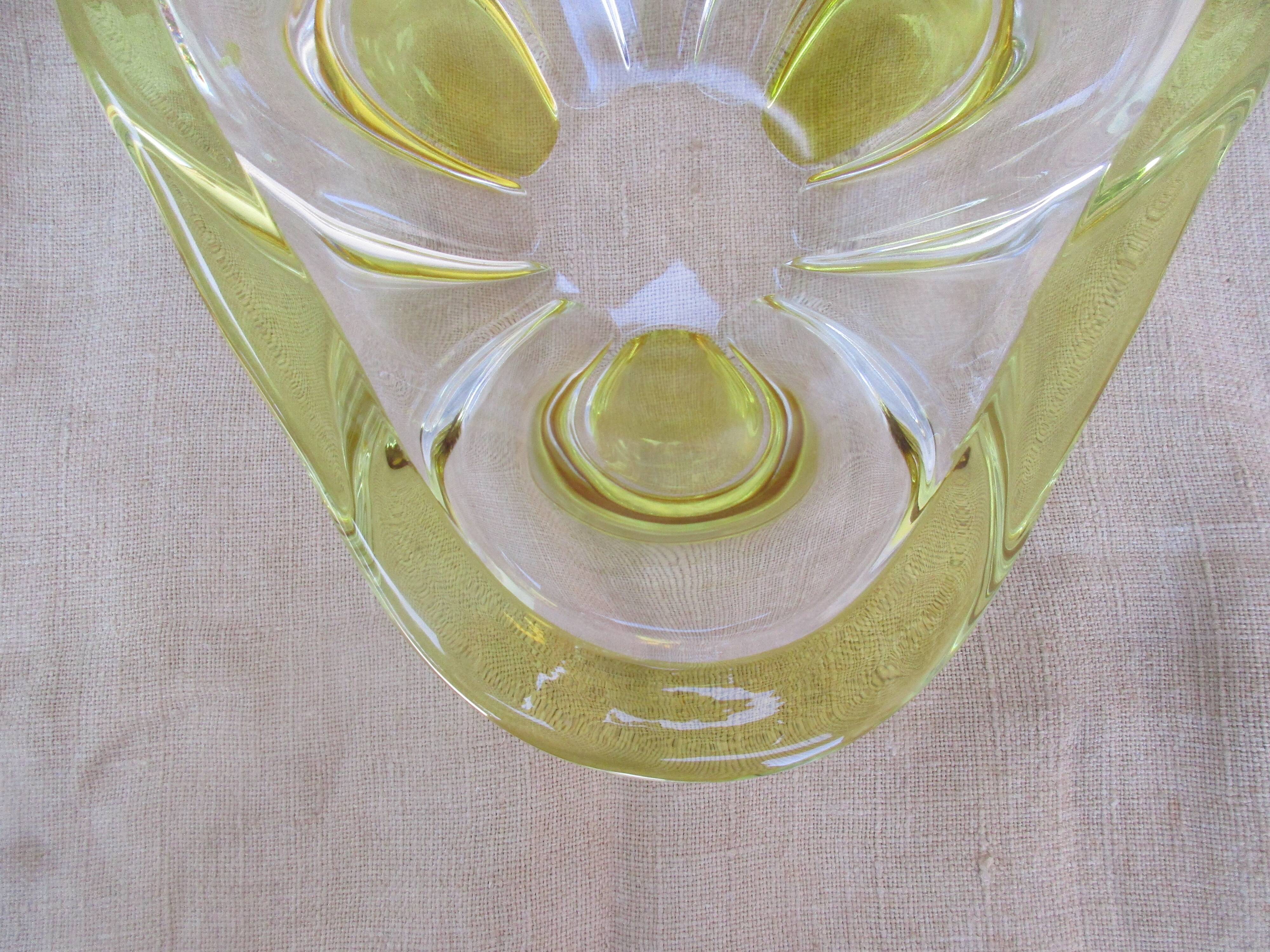Yellow glass fruit cut