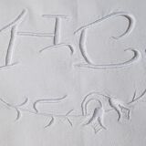 Embroidered HC monogram sheet