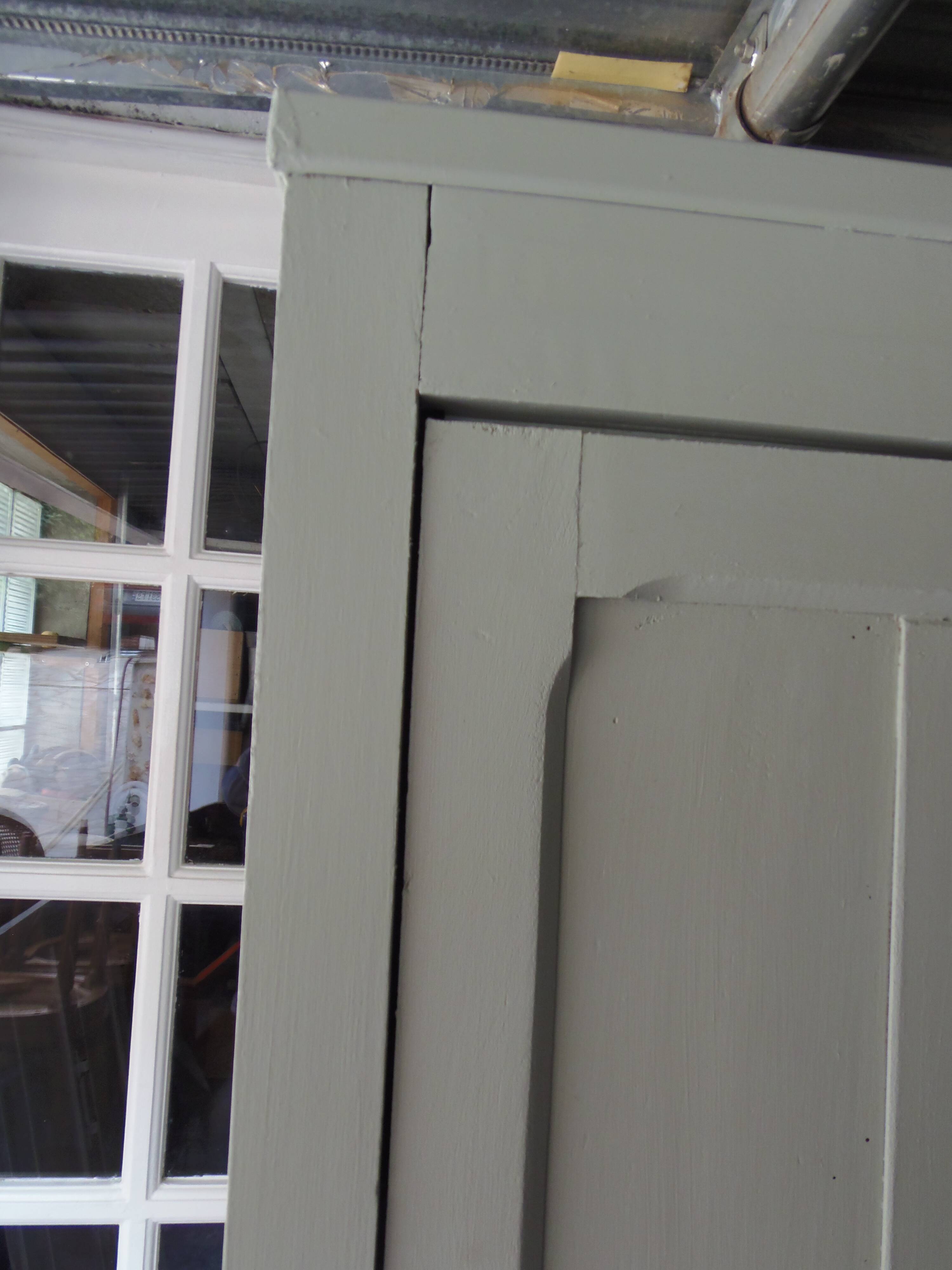 Vintage Parisian wardrobe with 1 vintage door re-enchanted in verdigris