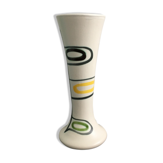 Vase décor 60s earthenware of pornic