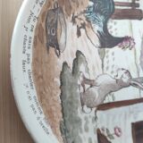 Sarreguemines talking plate Benjamin Rabier