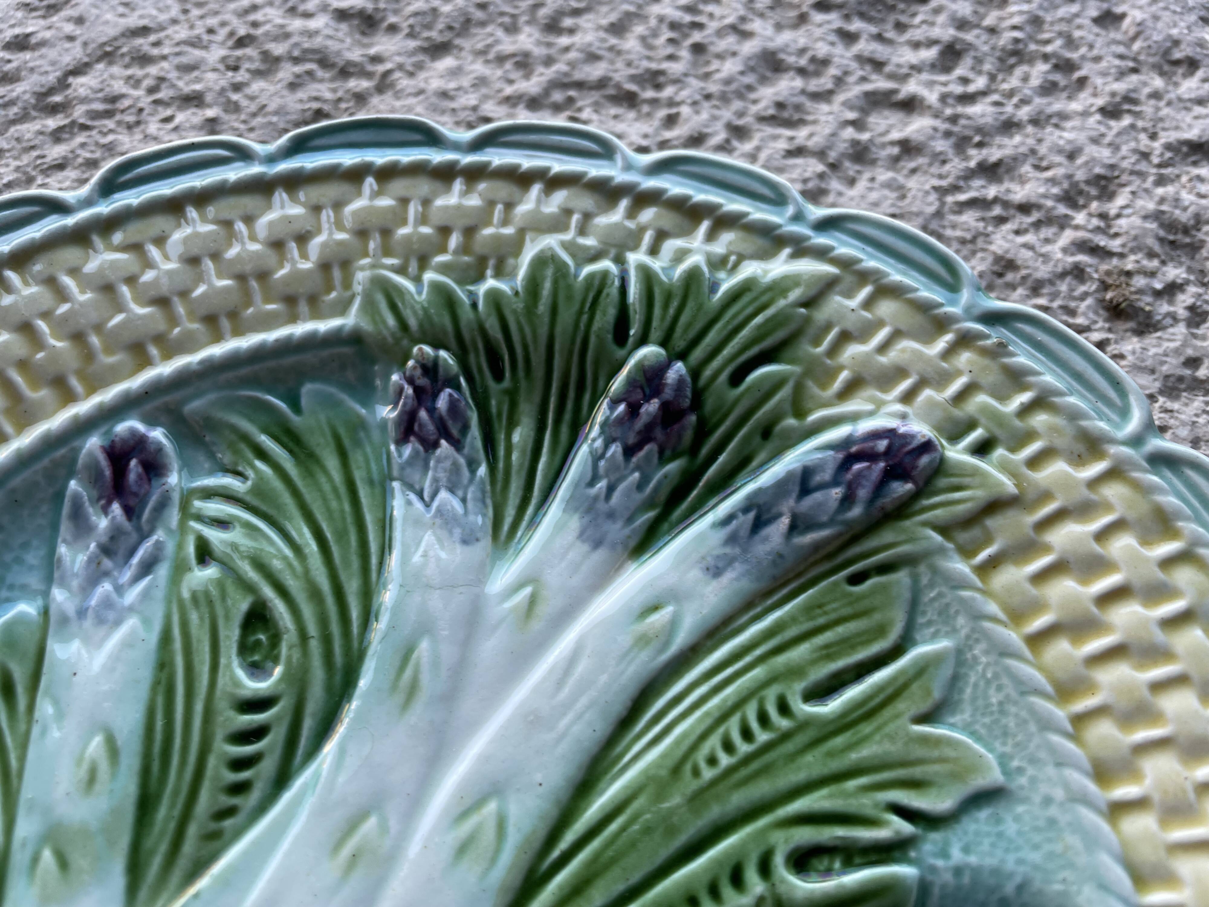 Asparagus plate in old slip