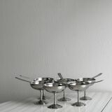 6 coupelles sur pied en inox Letang Remy