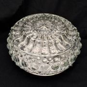 Round ceiling light or wall light in molded glass