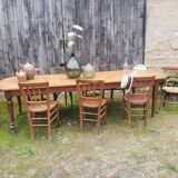 Table de ferme ancienne  en pin 3 mètres