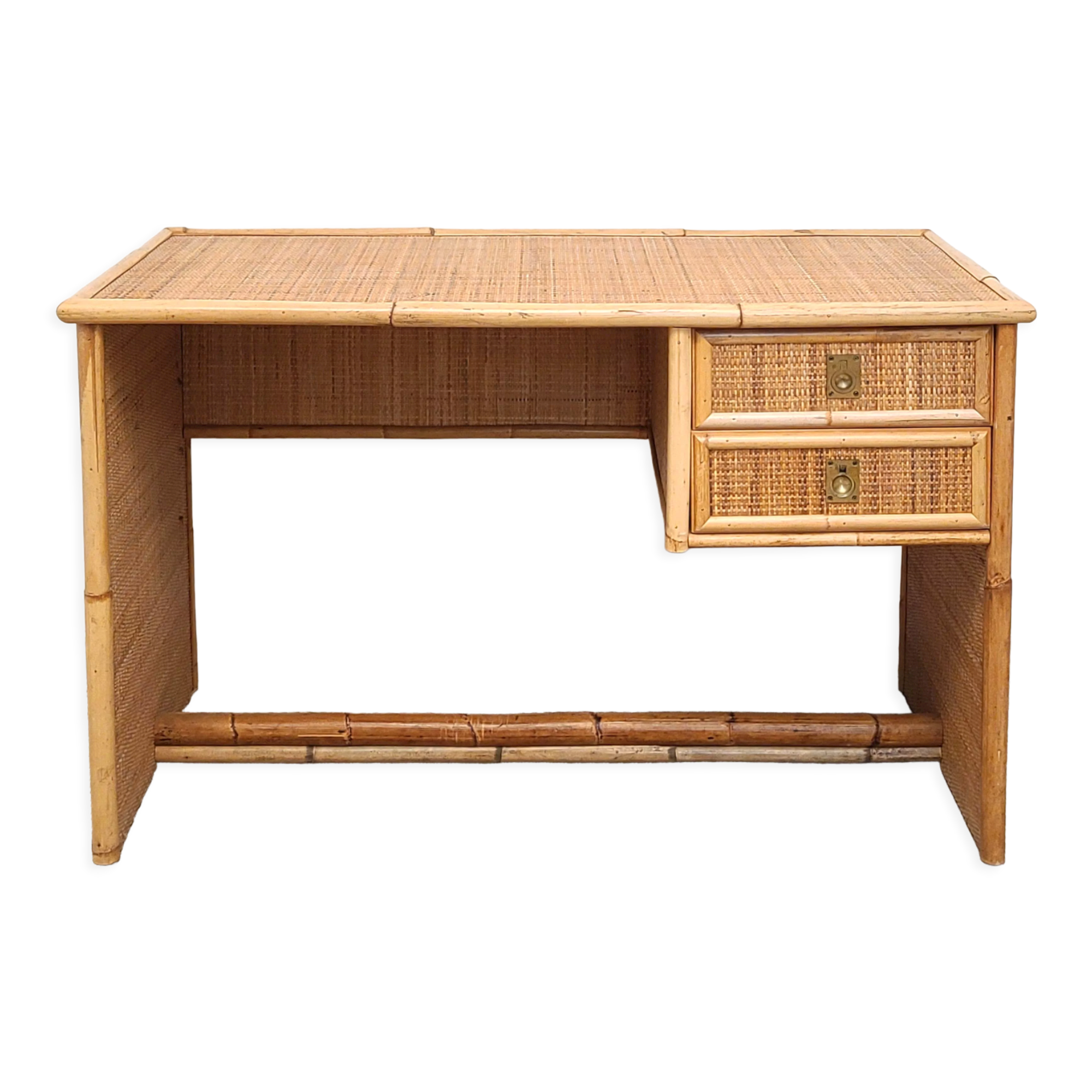 Bamboo and Rattan Desk by Dal Vera