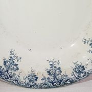 Plat creux en faïence de St Amand et Hamage modèle Primevère, terre de fer.