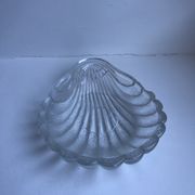 Vide-poche coquillage en verre années 70