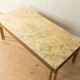 Elegant Hollywood Regency coffee table, marble and brass, 1970s