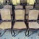 Suite of 6 Louis XV style chairs in canning