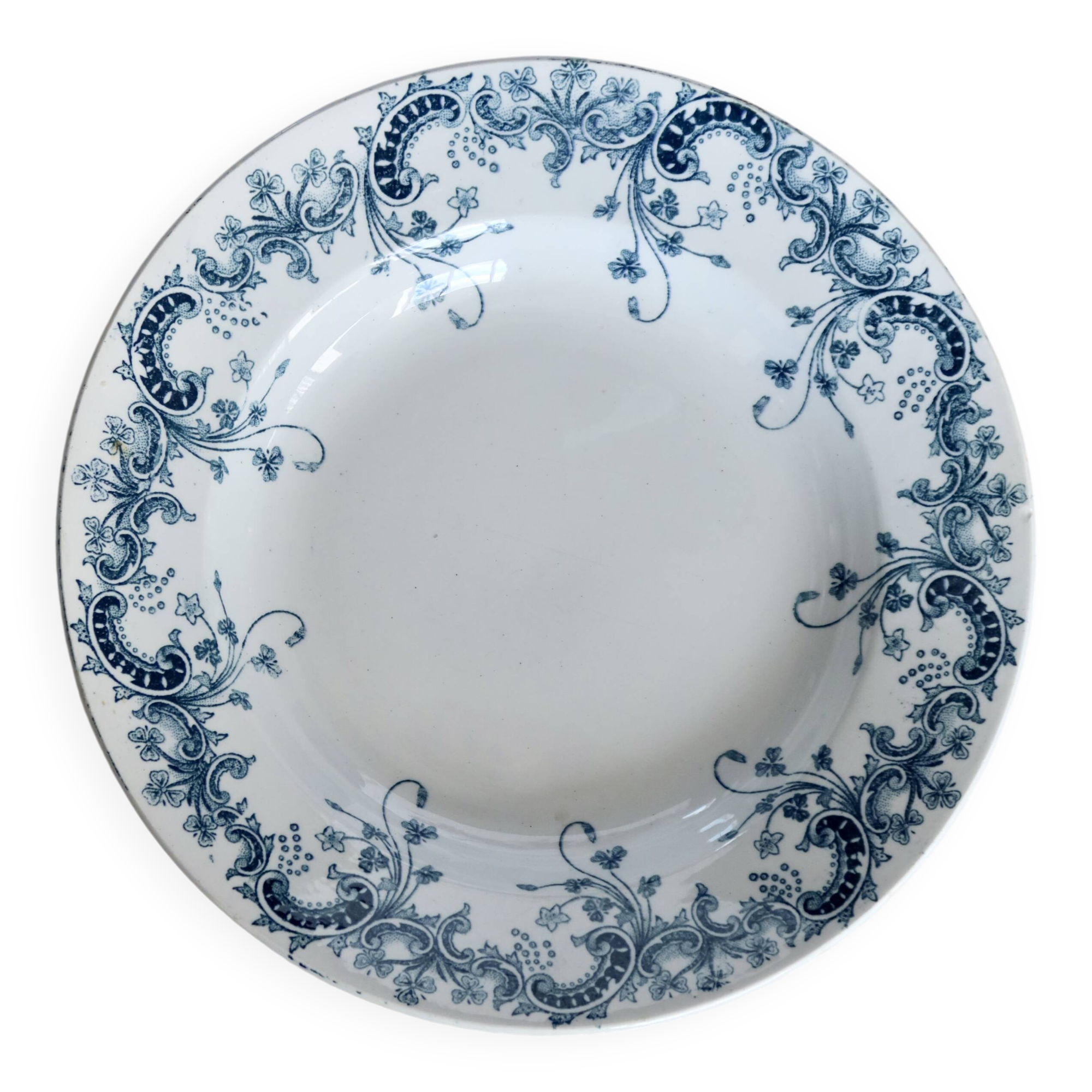 Antique Saint Amand iron clay deep plate - Byzantine model