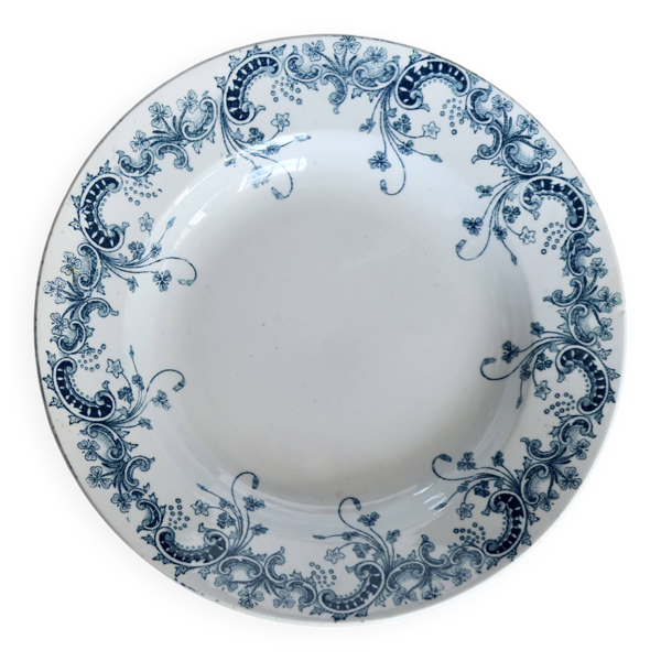 Assiette creuse ancienne terre de fer Saint Amand - Modèle Byzantin