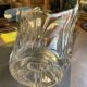 White glass vase